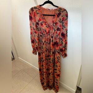 Floral V-Neck Maxi Dress